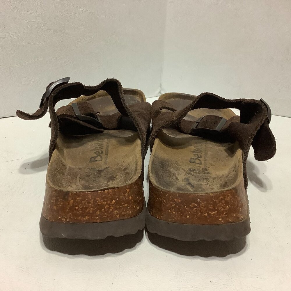Betula Birkenstock Brown Suede Leather Arizona Sandals Size 245 Narrow Width - Picture 9 of 13